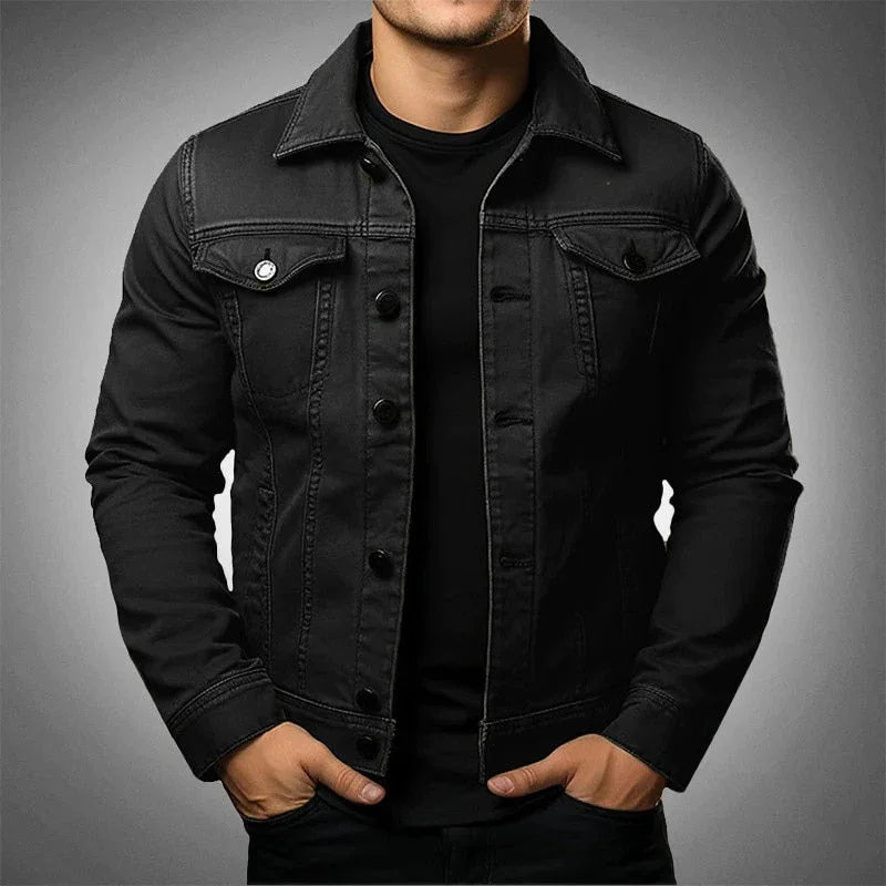 Men'S Jacket Denim Coat Tooling Solid Color Thick Coat  Pre2brand