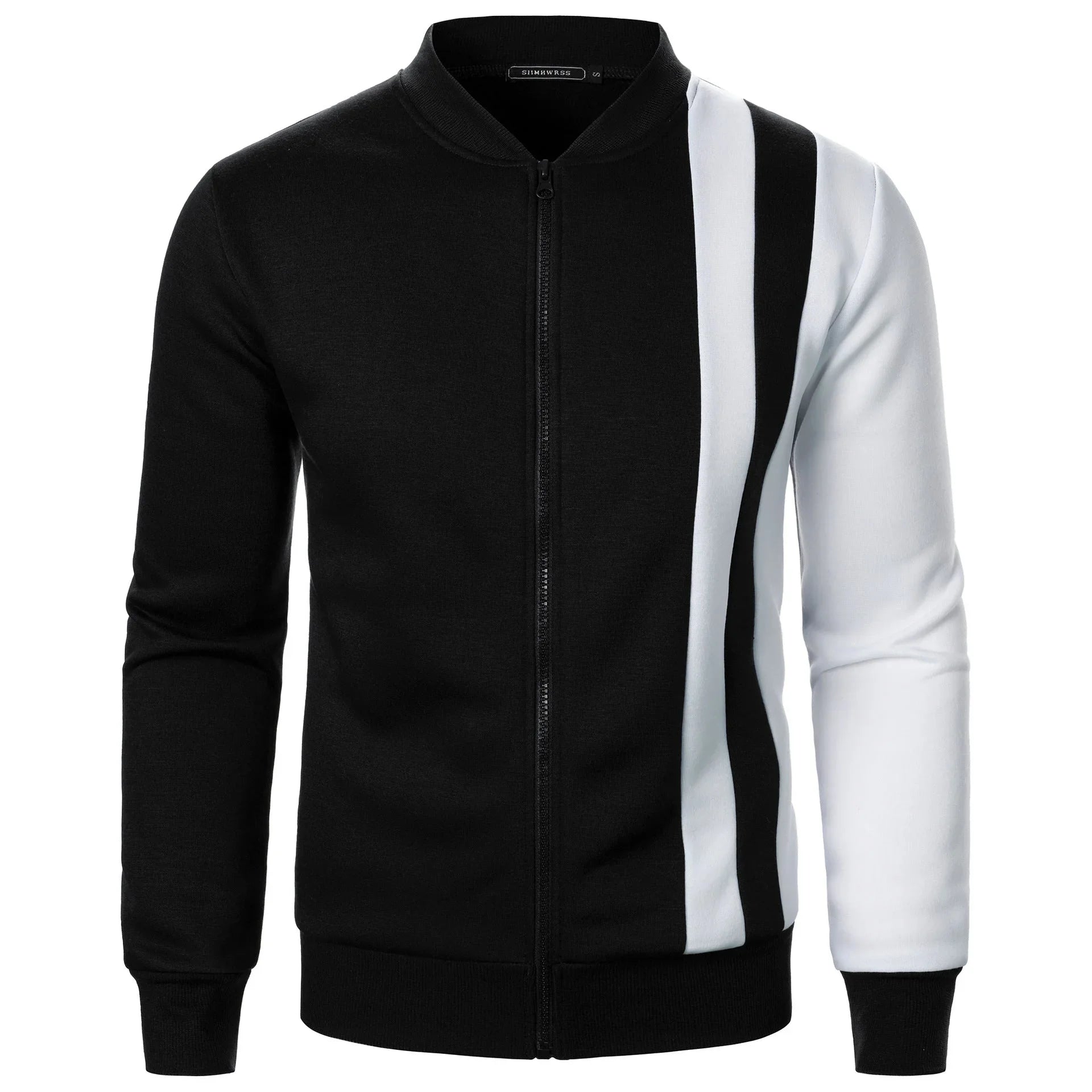 Zipped Stand Collar Multicolor Hoodie Casual Jacket  Pre2brand