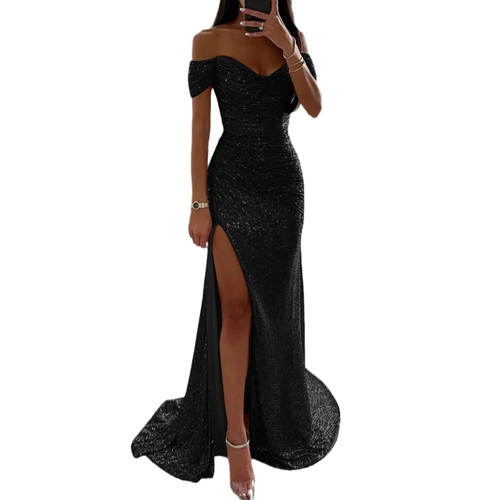 Women's Sparkling Slit Dress  Pre2brand