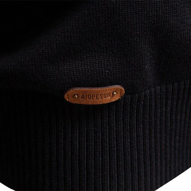 Mens Casual Half-Collar Zip-Up Sweater Top  Pre2brand