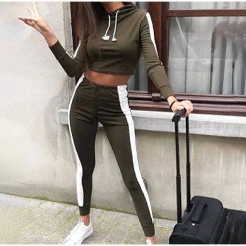 Hooded Slim Fit Sports Tracksuit  Pre2brand