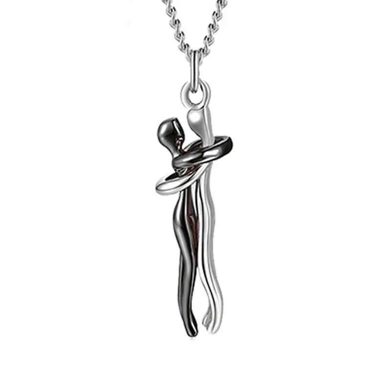 Unisex Love Hug Couple Clavicle Chain Necklace  Pre2brand