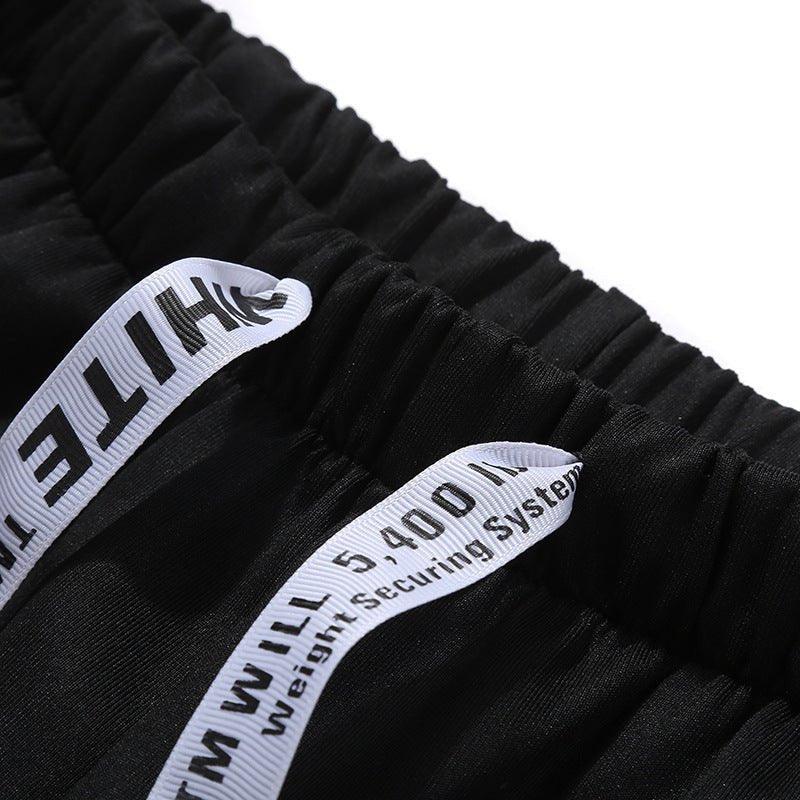 Hooded Stripe Letter Sports Suit  Pre2brand