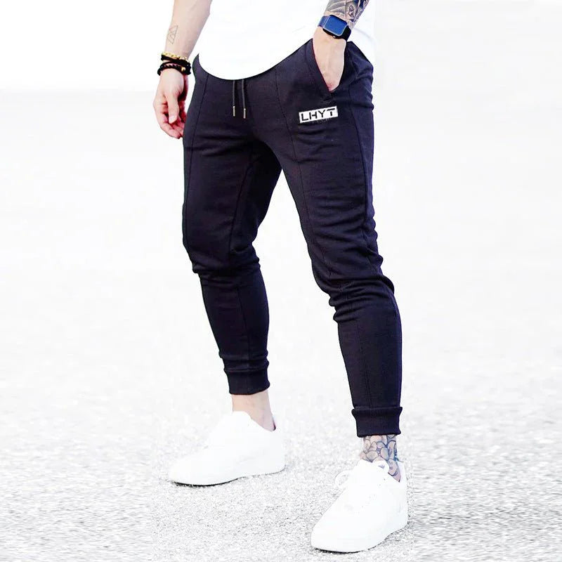 Men'S Solid Color Sports Training Fitness Pants  Pre2brand