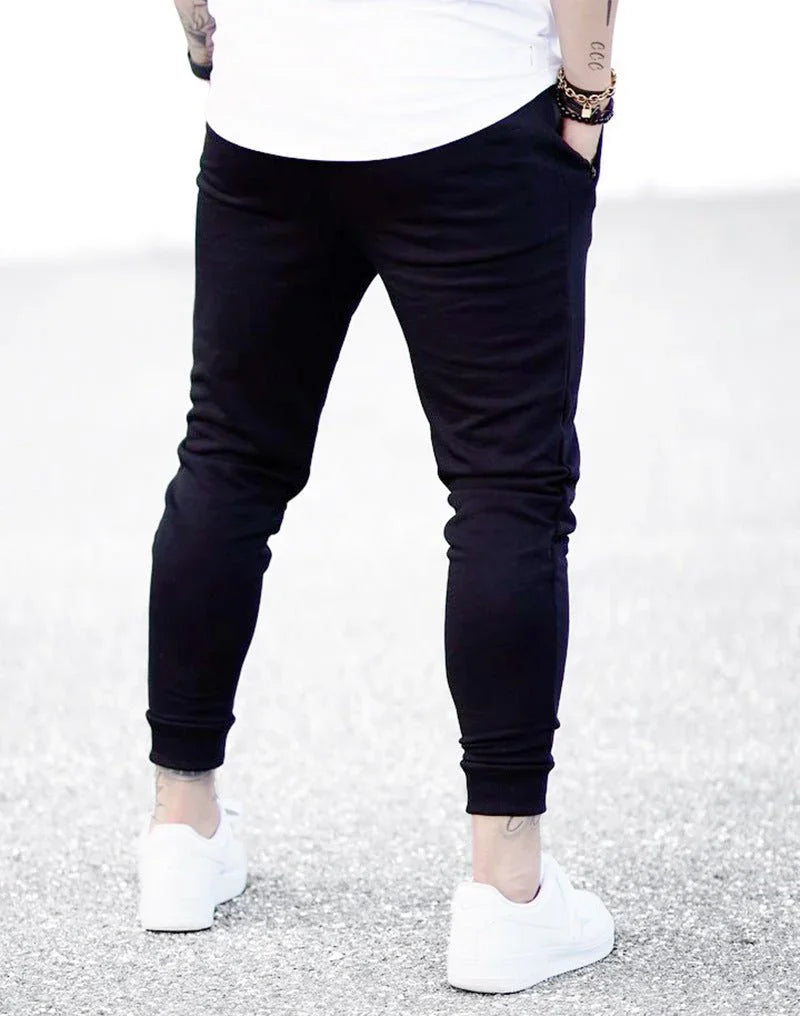 Men'S Solid Color Sports Training Fitness Pants  Pre2brand