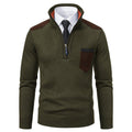 Pullover Men Sweater Thick Polo Shirts Korean Half Zipper Cold Blouse Stand Collar Autumn Winter Outerwear Luxury Cloth  Pre2brand
