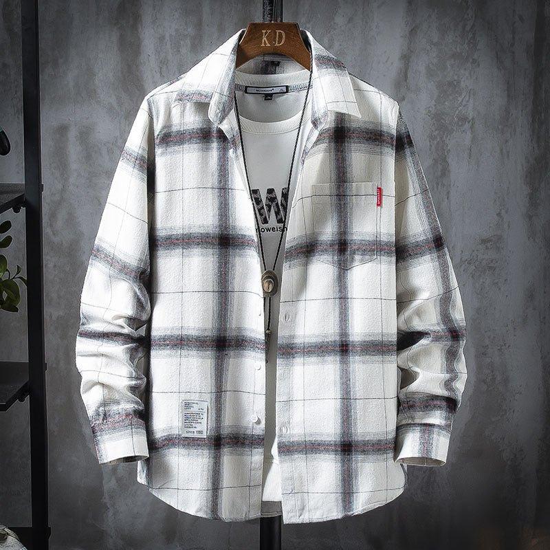 Plaid Shirt Jacket Men'S Shirt Long Sleeve Casual  Pre2brand