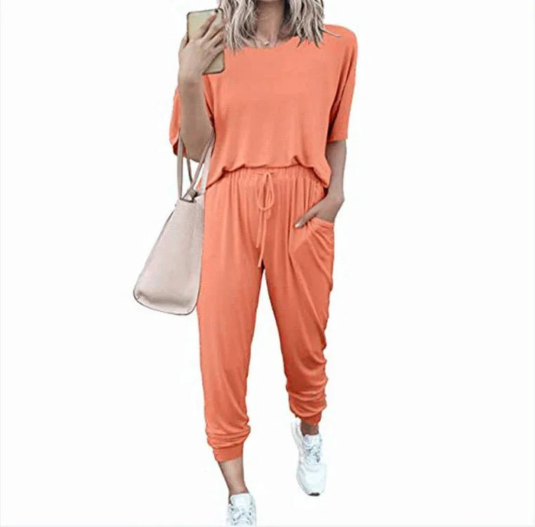 Loose Solid Color Sleeveless Casual Suit  Pre2brand