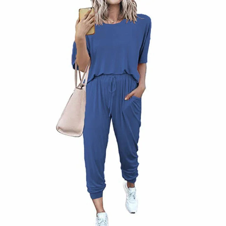 Loose Solid Color Sleeveless Casual Suit  Pre2brand
