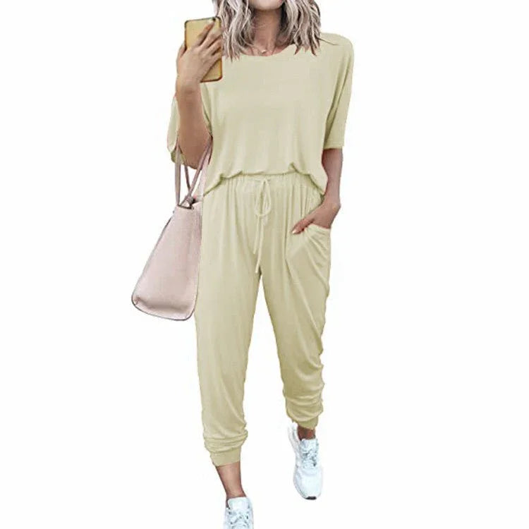 Loose Solid Color Sleeveless Casual Suit  Pre2brand