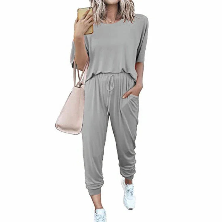 Loose Solid Color Sleeveless Casual Suit  Pre2brand