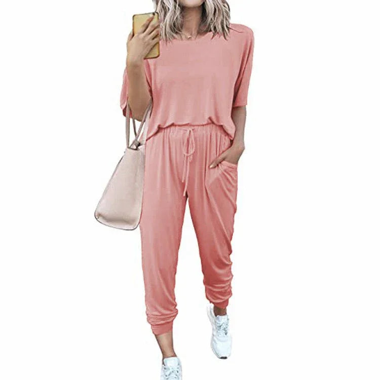 Loose Solid Color Sleeveless Casual Suit  Pre2brand