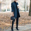Women's Stand-Up Collar Wool Blazer  Pre2brand
