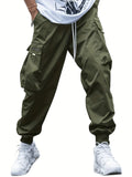Men’S Multi-Pocket Cargo Pants – Drawstring Streetwear Trousers  Pre2brand