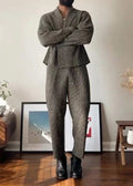 Men'S Plaid Two-Piece Suit-Slim Fit Blazer And Trousers  Pre2brand