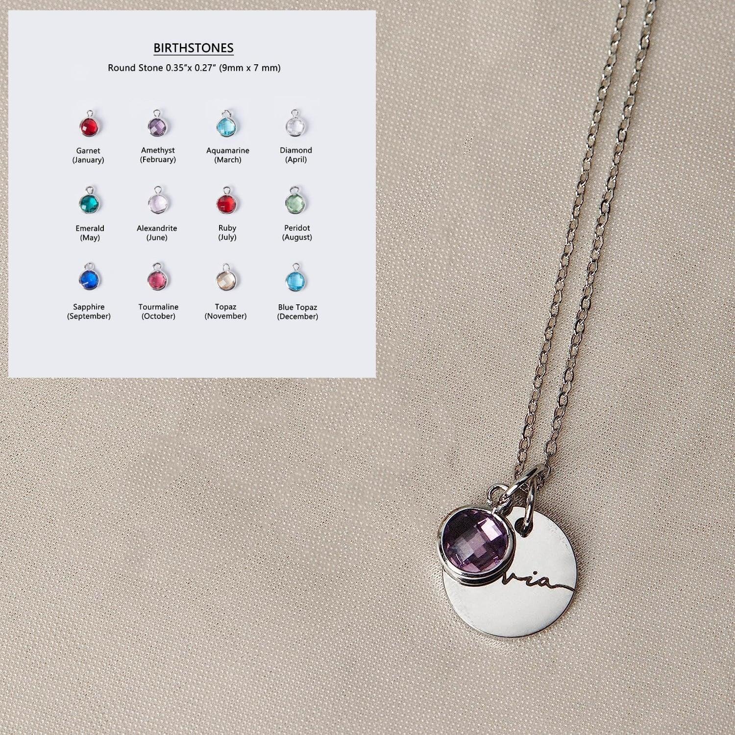 Women's Personalized Name & Birthstone Necklace  Pre2brand