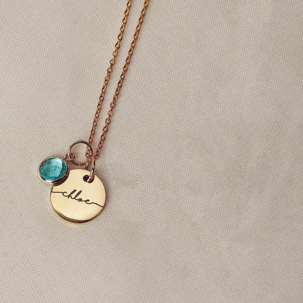 Women's Personalized Name & Birthstone Necklace  Pre2brand