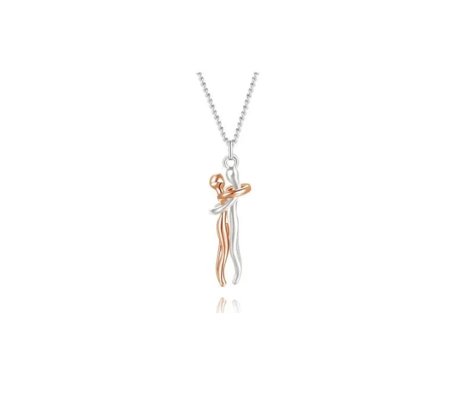 Unisex Love Hug Couple Clavicle Chain Necklace  Pre2brand
