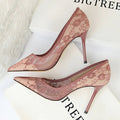 Pointed Toe Mesh Hollow Lace Shoes  Pre2brand