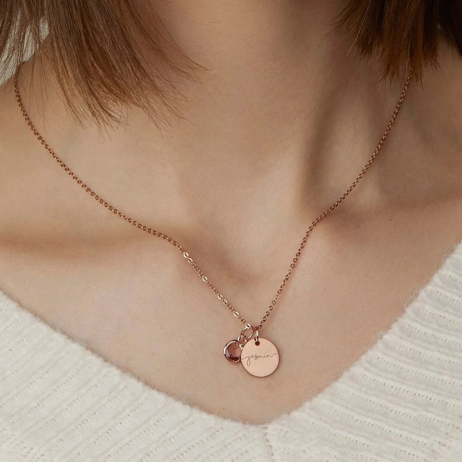 Women's Personalized Name & Birthstone Necklace  Pre2brand
