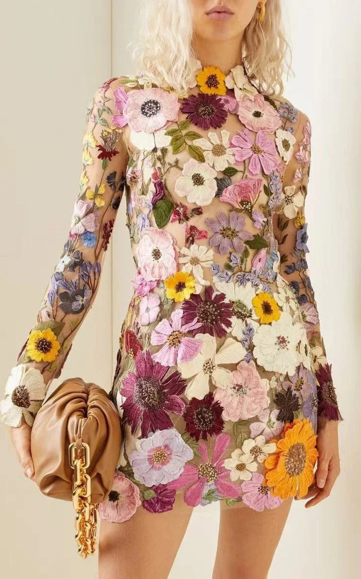 Women Flower sexy dress mini dress  Pre2brand