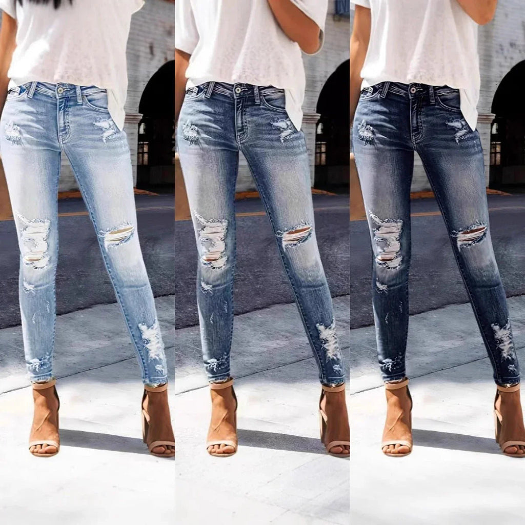 Jeans Women'S High Elastic Slim Fit Slimming  Pre2brand