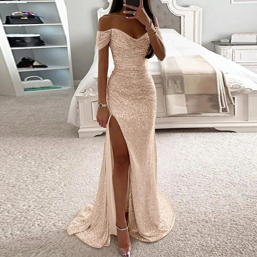 Women's Sparkling Slit Dress  Pre2brand