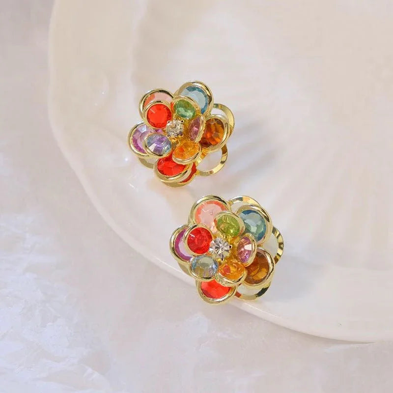 Women's Sweet Flower Stud Earrings  Pre2brand