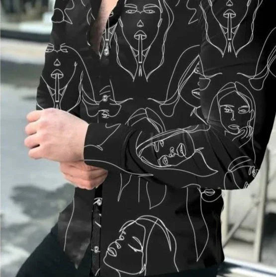 Men's Slim Fit Printed Casual Shirt  Pre2brand