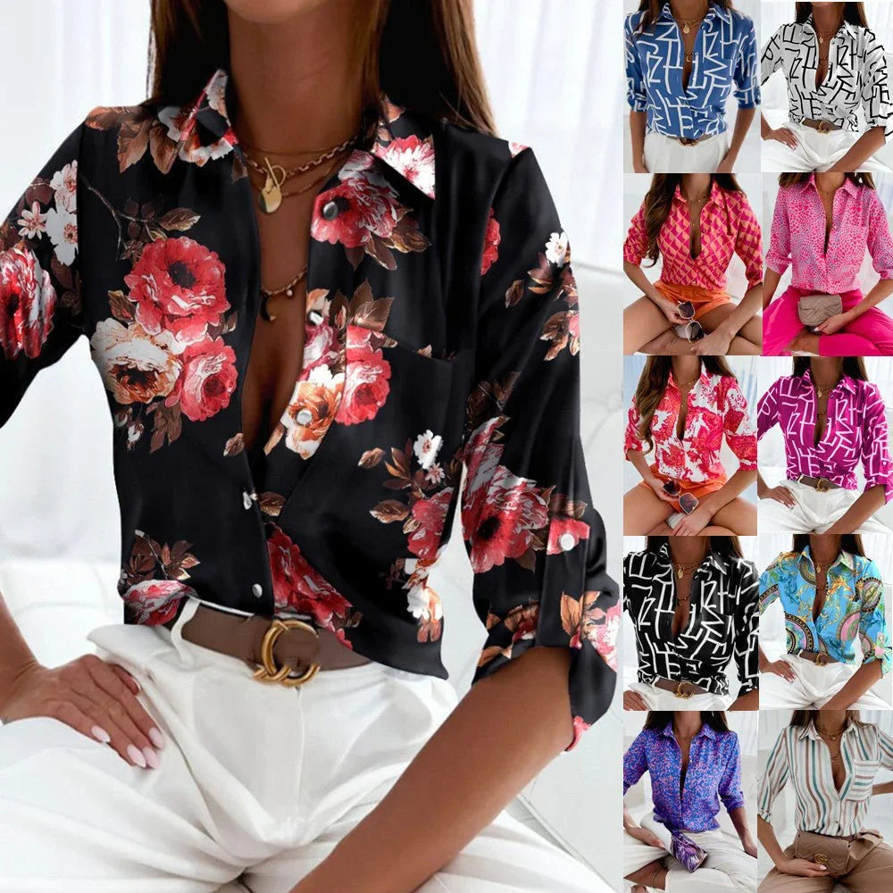 Fashion Long Sleeve Printed Shirt  Pre2brand