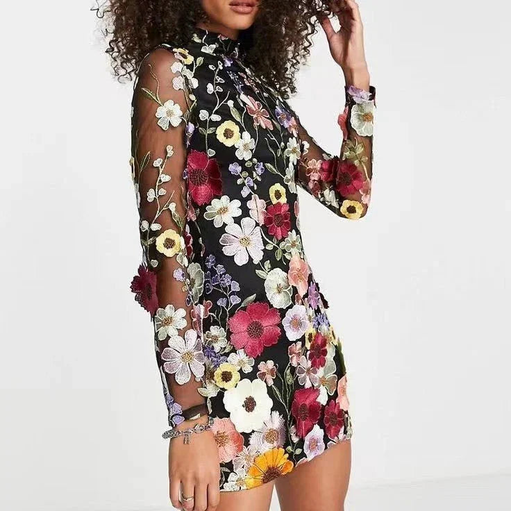 Women Flower sexy dress mini dress  Pre2brand