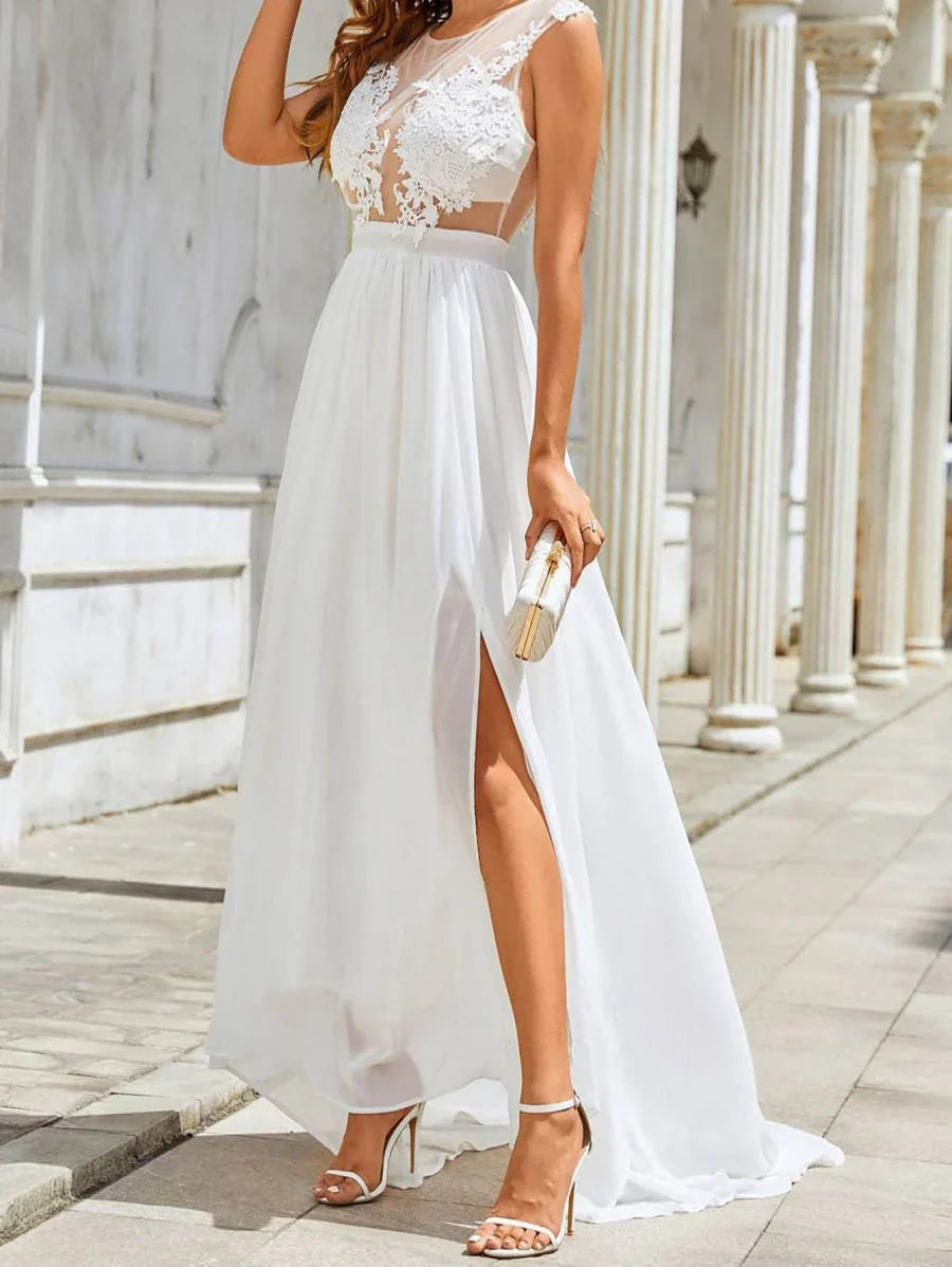 Chiffon Lace Trailing Wedding Large Swing Dress  Pre2brand