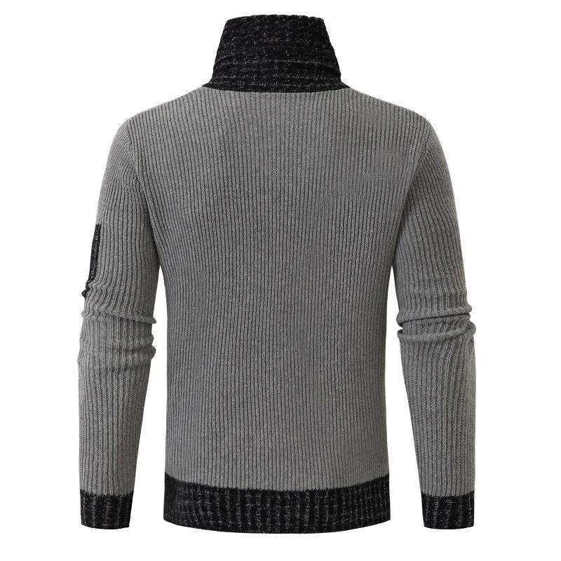 Independent Station Casual Slim Knit Pullover Long-Sleeved Scarf Collar Sweater Men'S  Pre2brand
