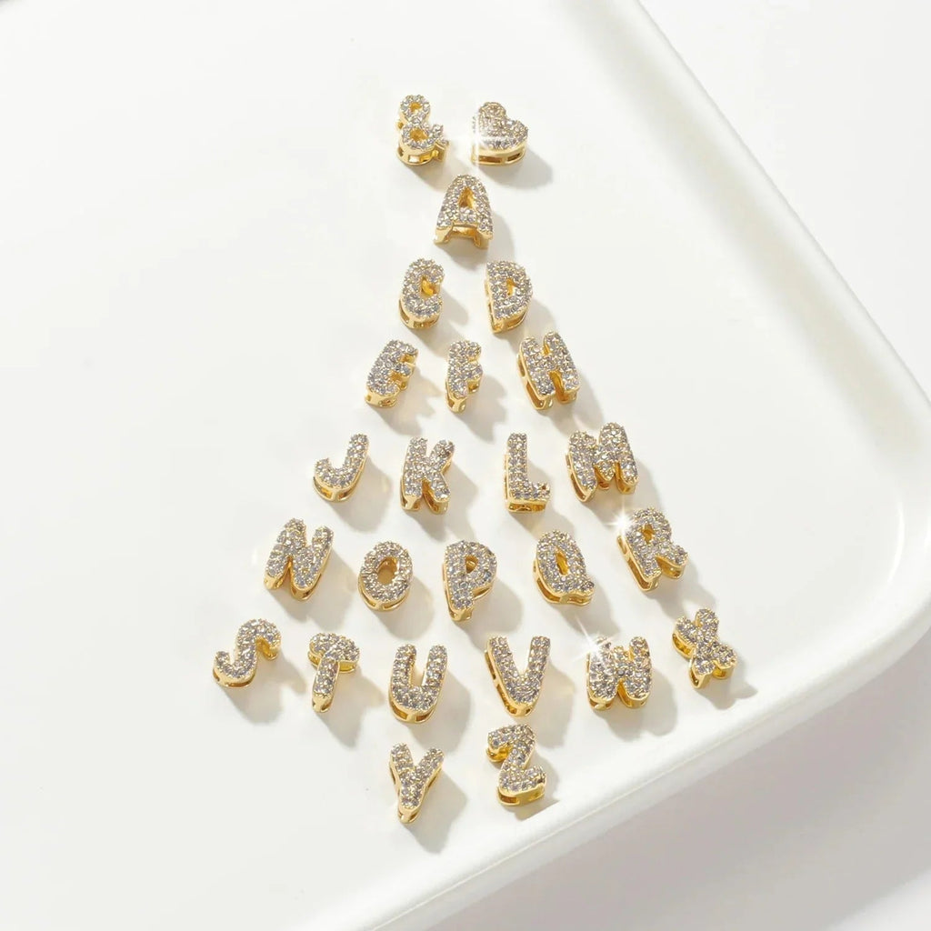 Women's 3D Crystal Bubble Name Pendant Necklace  Pre2brand