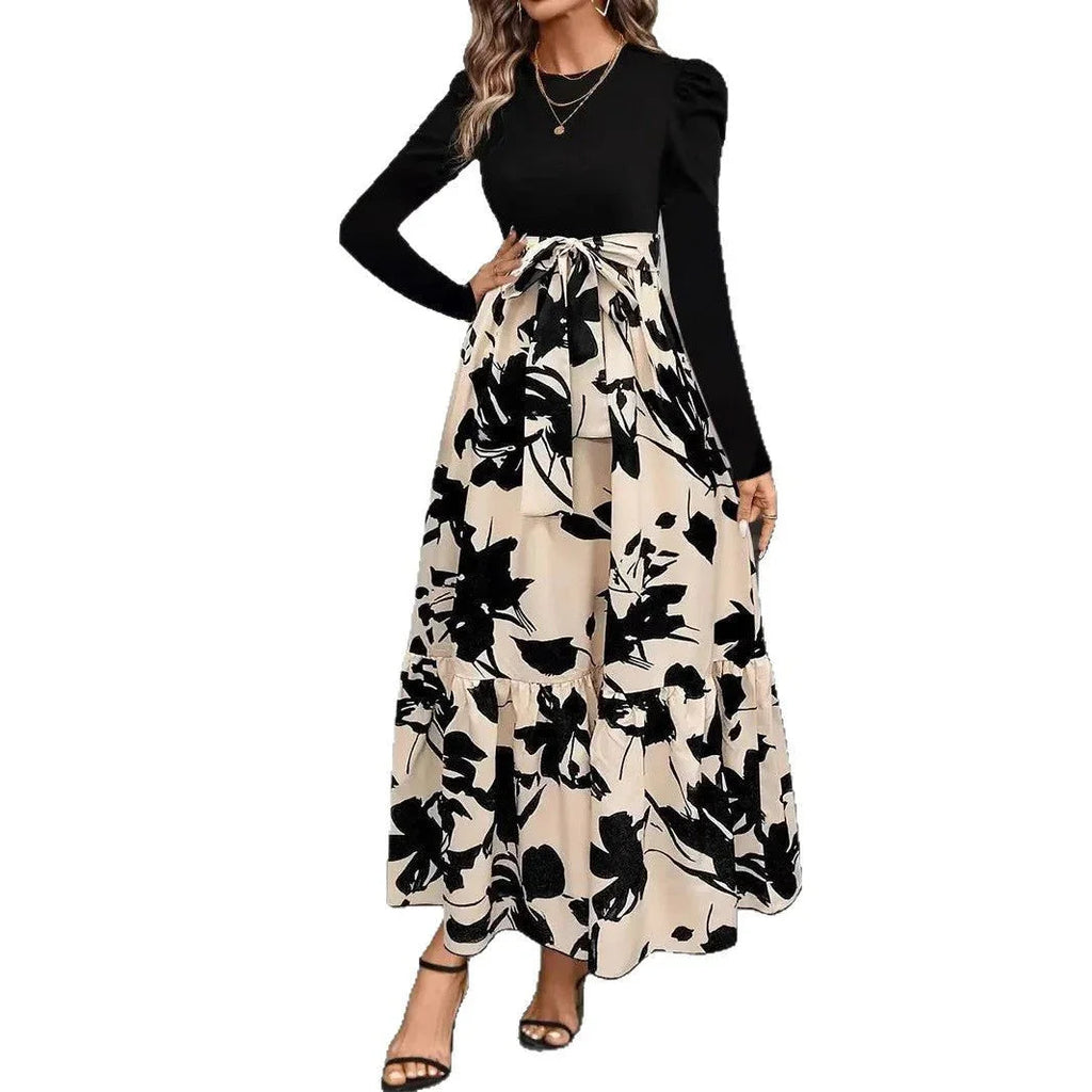 Women's Floral Print Long Sleeve Dress  Pre2brand
