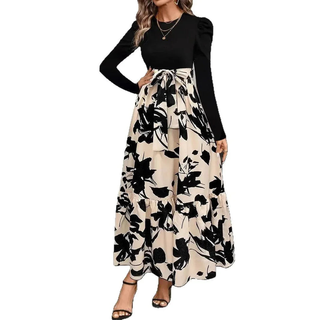 Women's Floral Print Long Sleeve Dress  Pre2brand