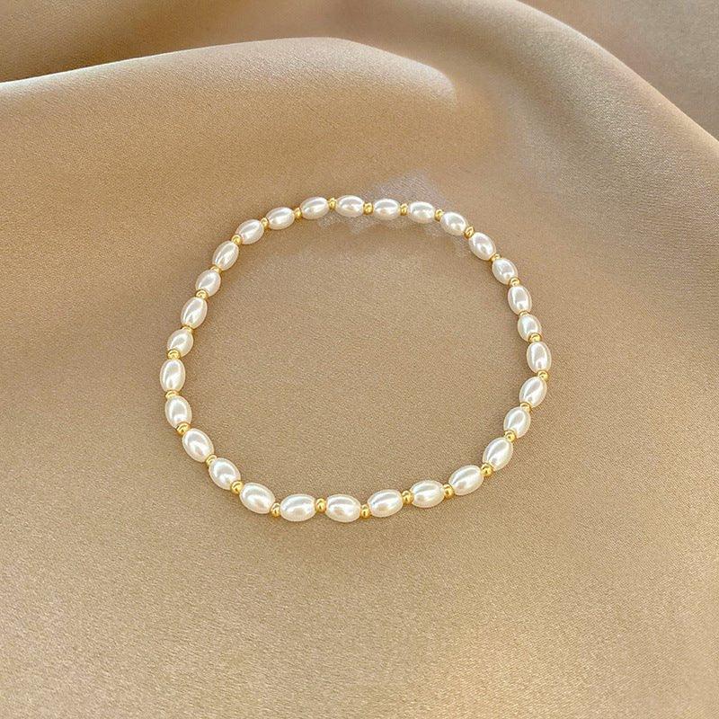 Women's Luxury Pearl & Gold Charm Bracelet  Pre2brand