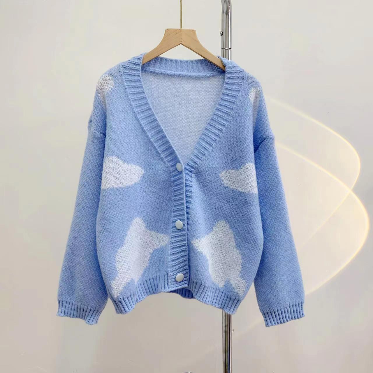 Loose V Neck Long Sleeve Knit Women'S Top  Pre2brand