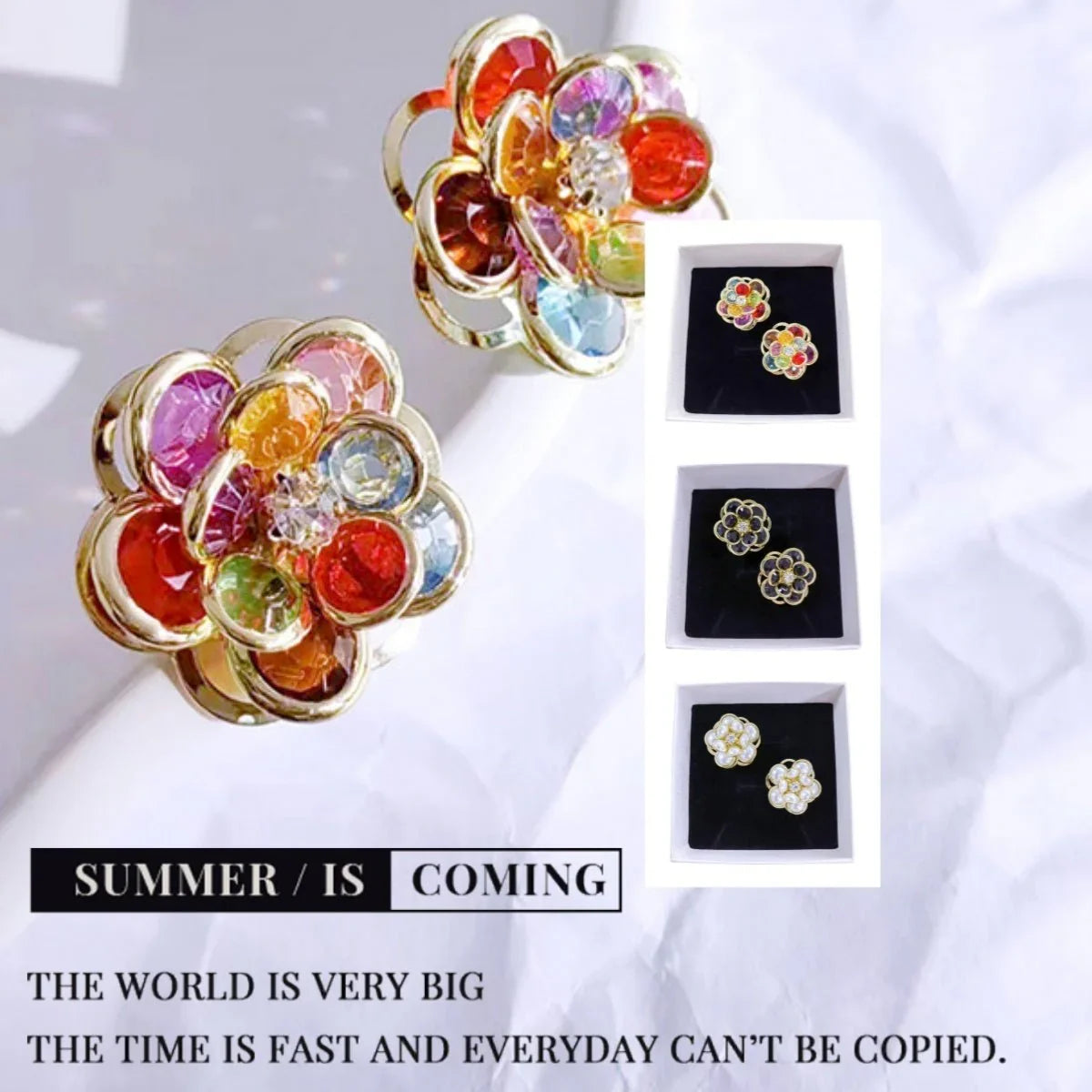 Women's Sweet Flower Stud Earrings  Pre2brand