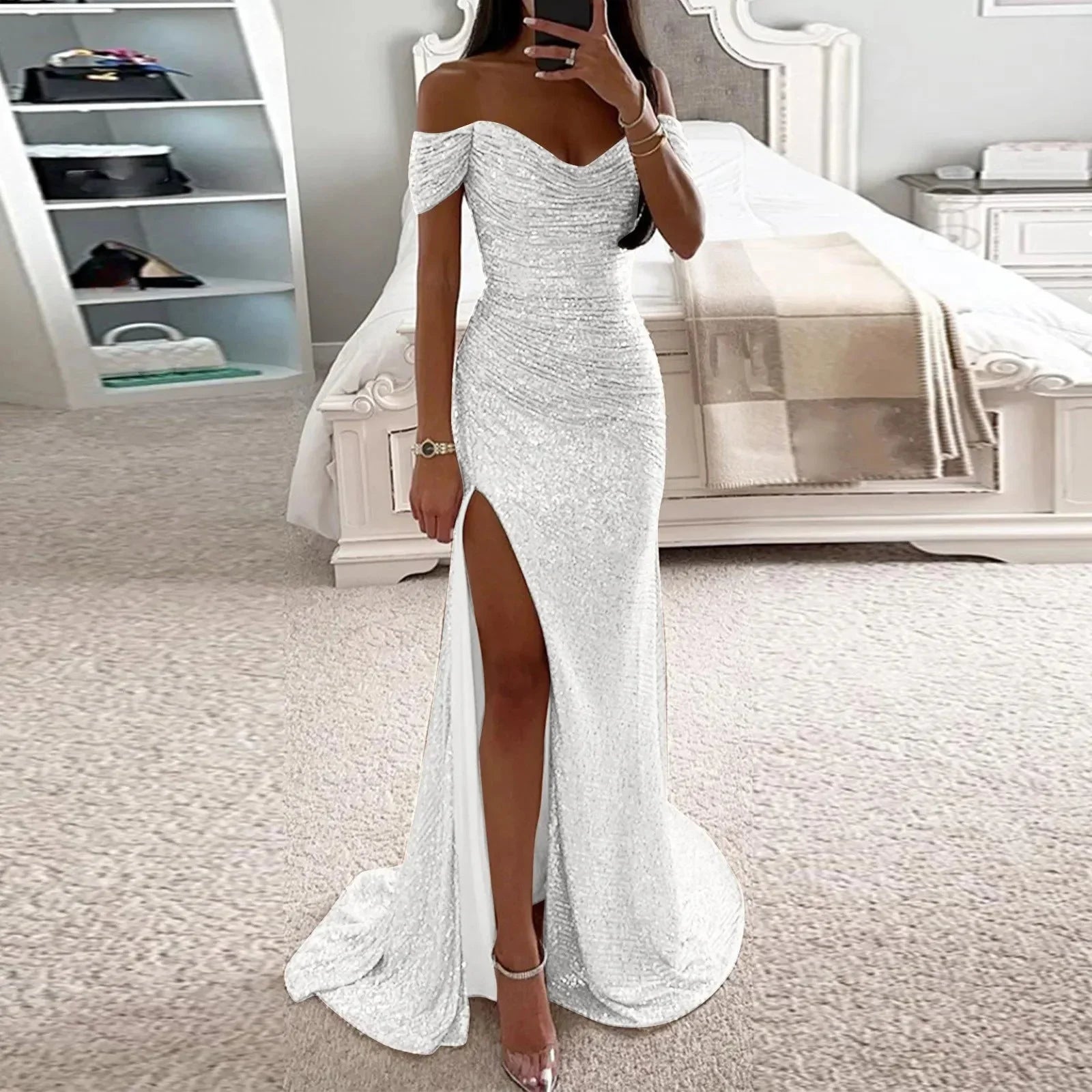 Women's Sparkling Slit Dress  Pre2brand