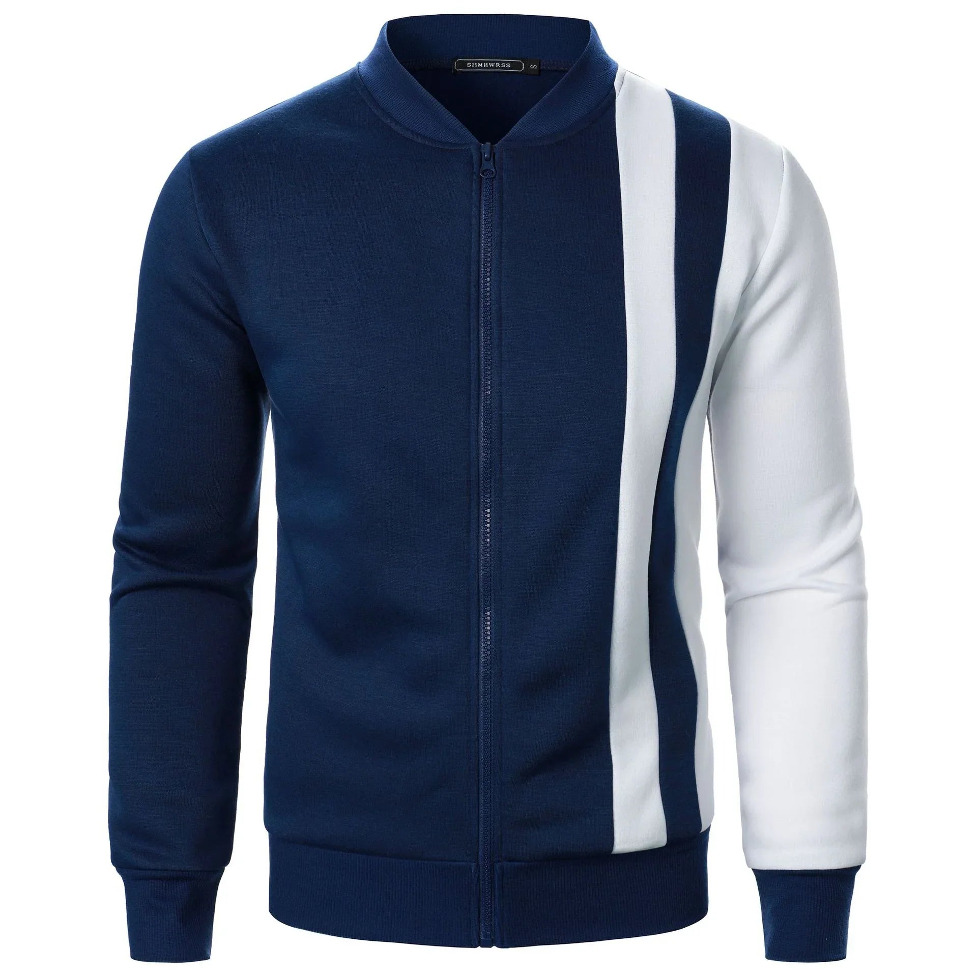Zipped Stand Collar Multicolor Hoodie Casual Jacket  Pre2brand