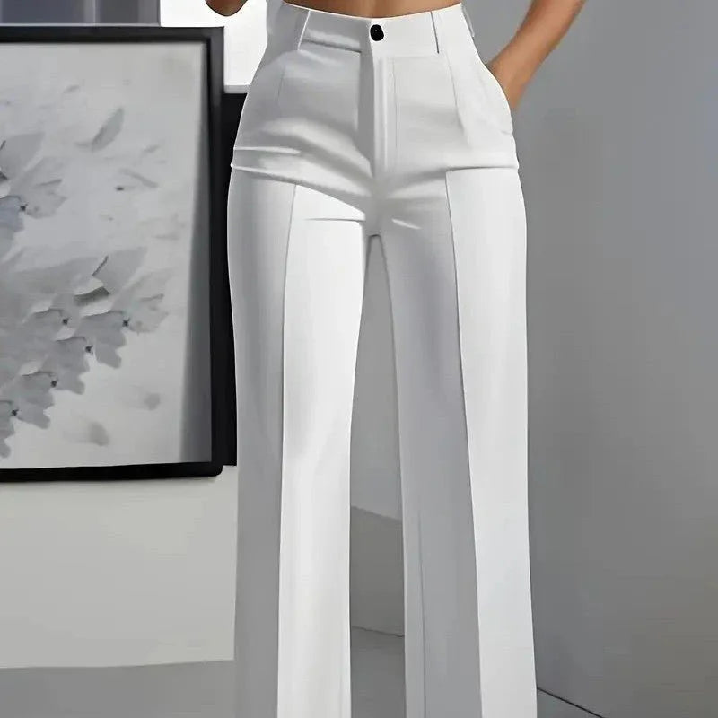 Women's White Wide-Leg Trousers  Pre2brand