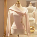 Women'S One Off Shoulder Y2K Blouse, Long Sleeve Slim Fit Elegant Top  Pre2brand