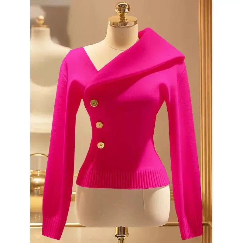 Women'S One Off Shoulder Y2K Blouse, Long Sleeve Slim Fit Elegant Top  Pre2brand