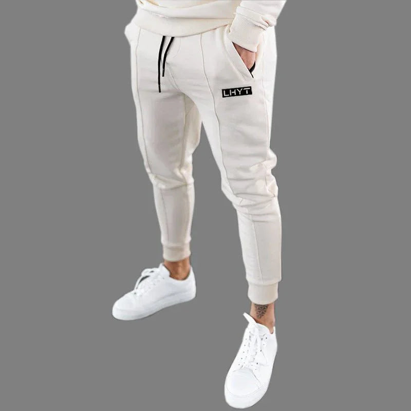 Men'S Solid Color Sports Training Fitness Pants  Pre2brand