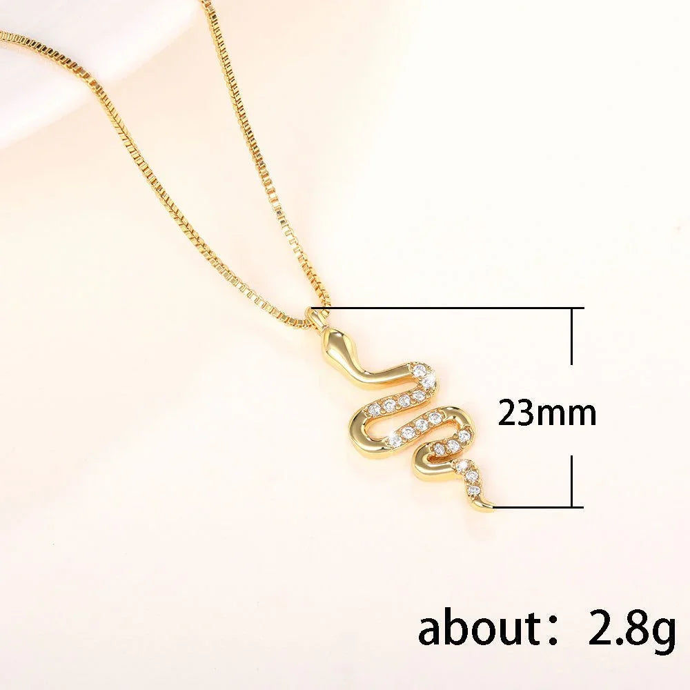 Women's Zirconia Snake Pendant Necklace  Pre2brand