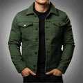 Men'S Jacket Denim Coat Tooling Solid Color Thick Coat  Pre2brand