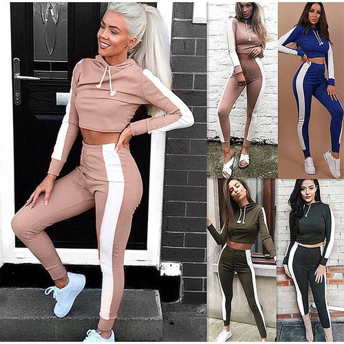 Hooded Slim Fit Sports Tracksuit  Pre2brand