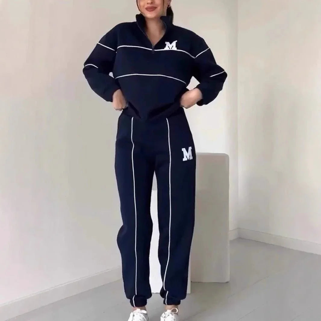 Womens 2 Piece Outfits Lounge Hoodless Pullover Sweatshirt Sweatsuit Sets Sweatshirt Baggy Fashion Sweatpants With Pockets  Pre2brand