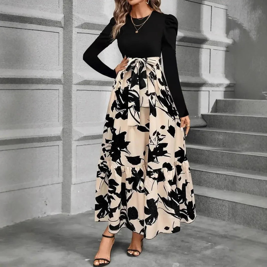 Women's Floral Print Long Sleeve Dress  Pre2brand